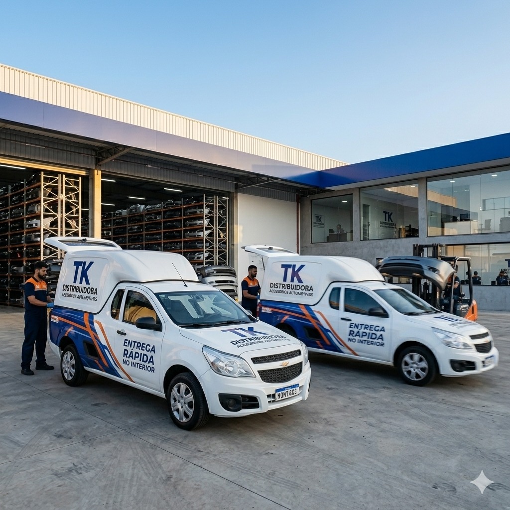 Frota de entrega TK Distribuidora - Montanas com baú